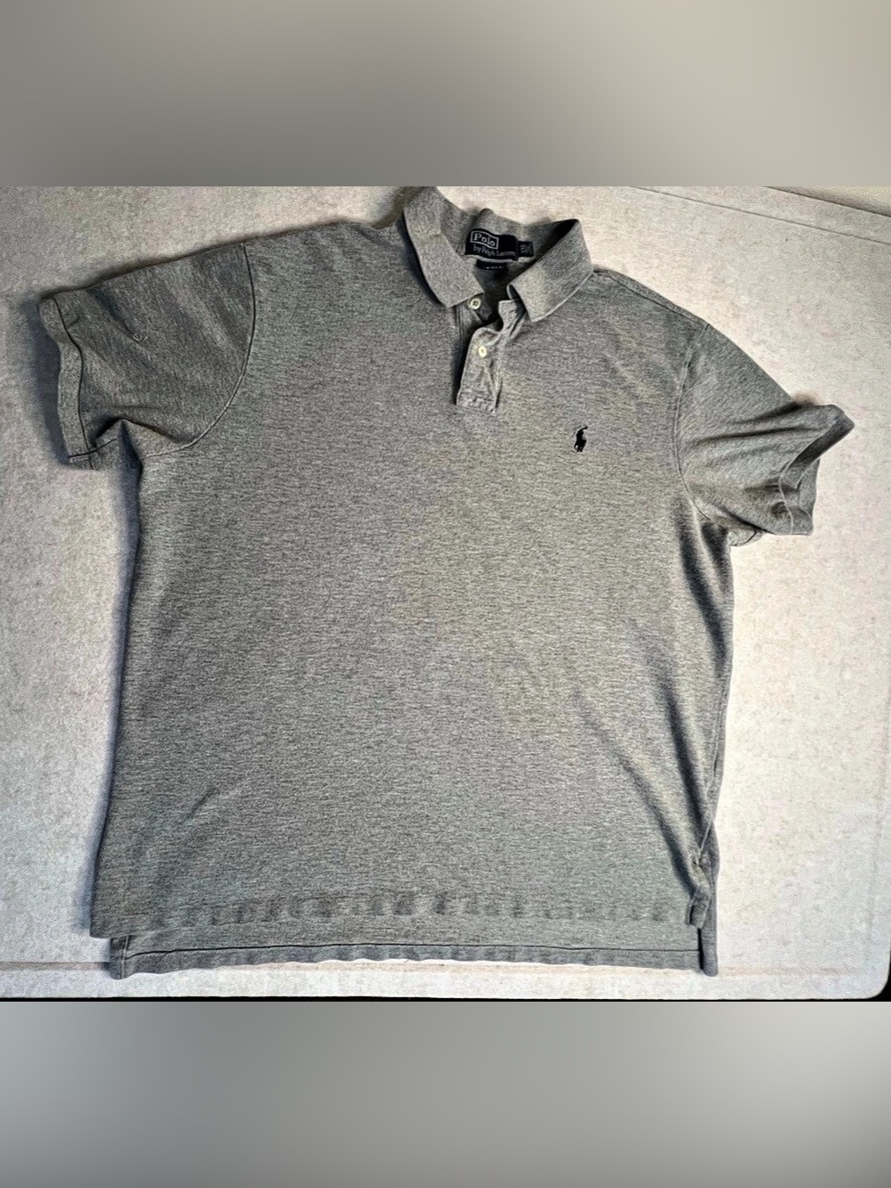 Polo by Ralph Lauren Gray Classic Pique Custom Fit Short Sleeve Polo XXL